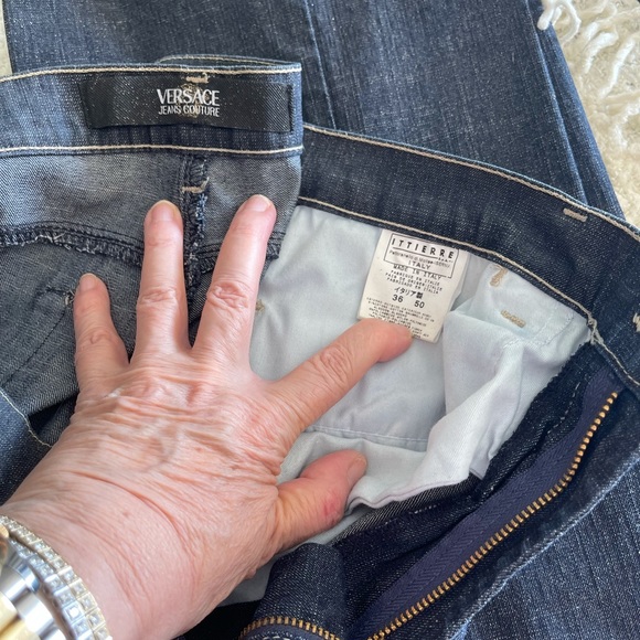 Vintage VERSACE blue jean with a LOGO JEANS - Picture 7 of 11